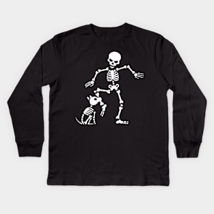 Dog like bones skeleton Kids Long Sleeve T-Shirt